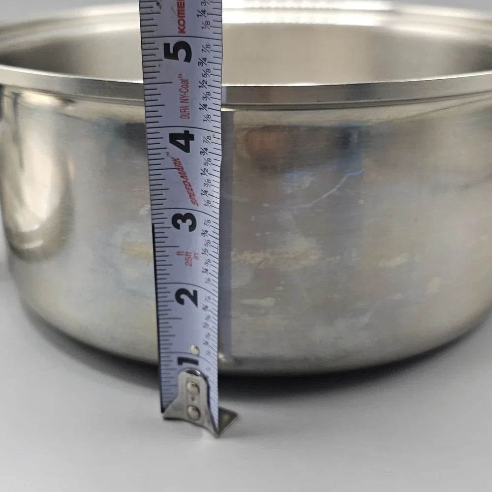 Vintage Regal Pyro 3 Ply 18-8 Stainless Steel 5 Qt Stock Pot & Lid Made USA